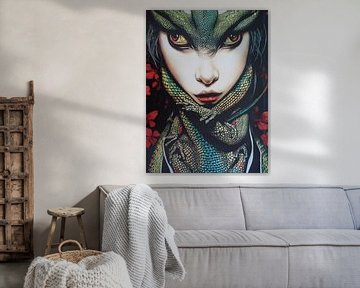 Mystiek Hagedisvrouw Transformatie Mysterieus van gm_designs