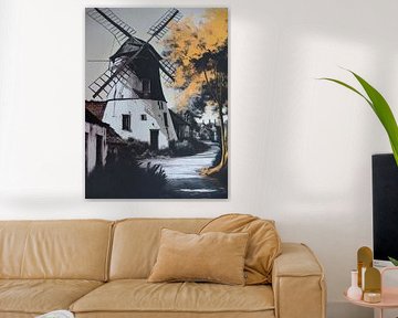 Flemish windmill village idyll nostalgia autumn colours