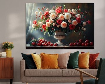 nature morte pittoresque avec des fleurs sur Egon Zitter