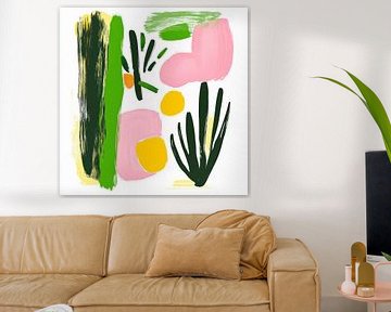Playful Spring: A Colourful Minimalist Artwork by Thea