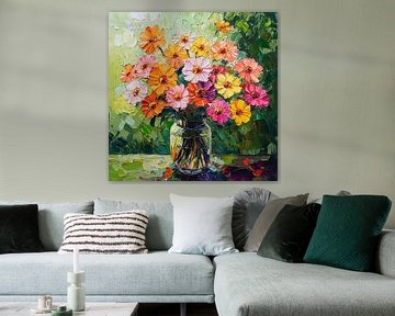 Radiant Flowering: Abstrakte Blumen in Farbe und Textur