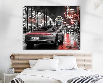 Porsche in Las Vegas _ Monochrom von Bianca Bakkenist
