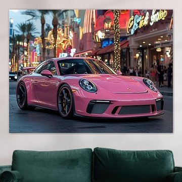 Rosa Porsche in Las Vegas von Bianca Bakkenist