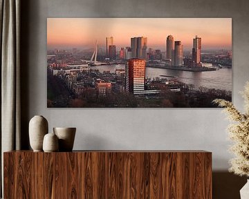 Rotterdam Skyline in Red von Jan Sluijter