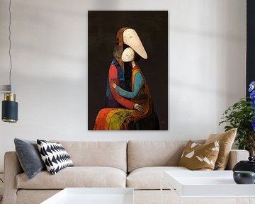 Abstracte Omhelzing | Warm Spectrum of Closeness van ARTEO Schilderijen