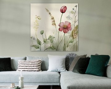 Botanische Illustration: Zerbrechliche Wildblumen von Studio Pieternel
