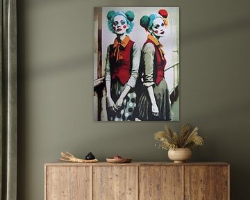 Portrait two young women masquerade masquerade ball carnival by gm_designs