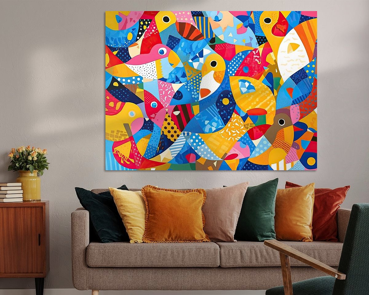 Voorbeeld van het werk in een kamer