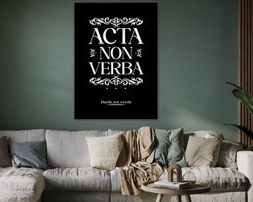 Latijns citaat - Acta Non Verba van Pixelbull Design