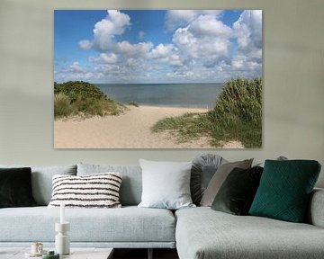 Einsamer Strand mit Blick in Richtung Wattenmeer auf Sylt