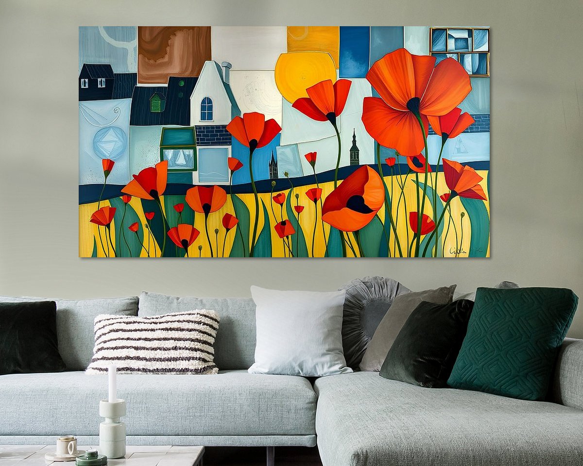 Voorbeeld van het werk in een kamer