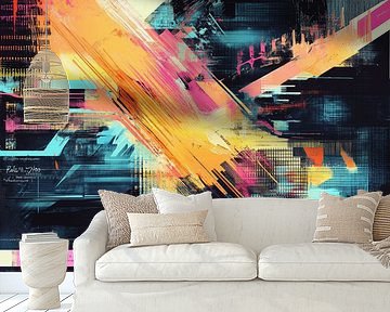 Neon-Explosion der digitalen Energie von BS