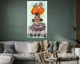 Voorbeeld van het werk in een kamer