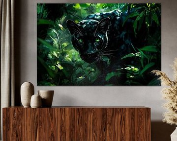 Mystical panther in green by Imperial Art House