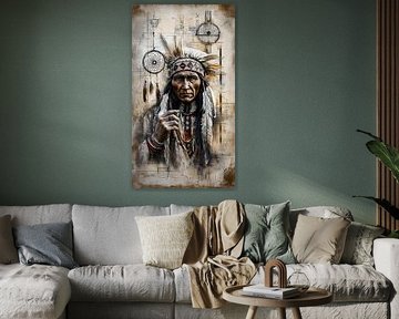 Indisch im Stil von Da Vinci von Gelissen Artworks