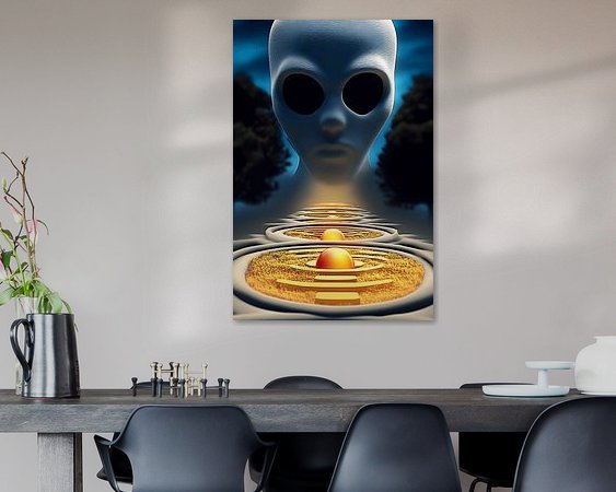 Voorbeeld van het werk in een kamer