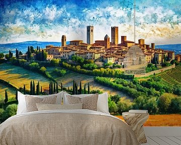 De adembenemende skyline van San Gimignano