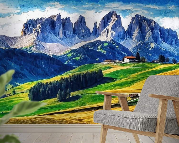 Voorbeeld van het werk in een kamer