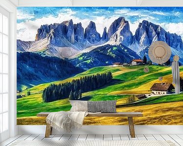 Voorbeeld van het werk in een kamer