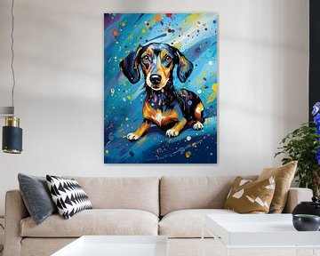 Kleurrijke Vriend: Teckel van Jeff's Gallery