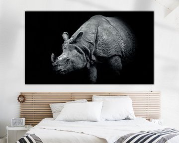 Indische Neushoorn van Lens en Dier