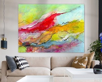 abstracte oppervlakken en lijnen 2 van Claudia Gründler