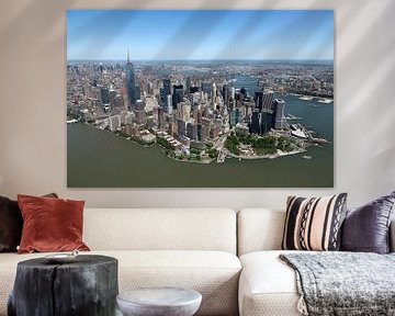 Aerial view of Manhattan Island, NYC by Frans Rombout