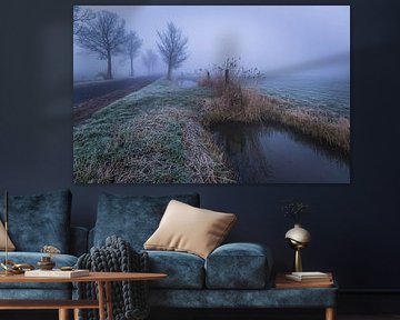 Der Groeneweg zwischen HHwaard und Oterleek im Nebel 2 von peterheinspictures