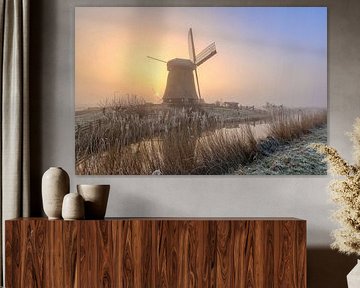 Untere Mühle O im Nebel bei Ursem von peterheinspictures