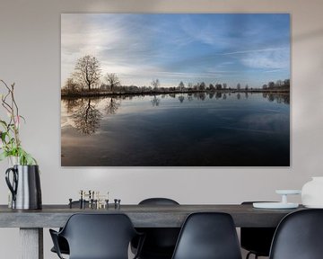 Sunrise at the lake by Ulrike Leone
