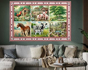 Een betoverende aquarel van boerderijdieren van Vinanda Voncken