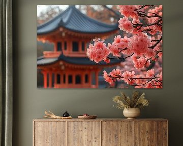 spirituelle malerei kirschblüte sakura japan