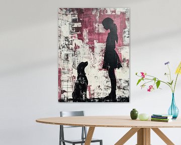 Girl and dog by Eye catching paintings