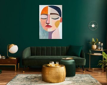 Gesicht | Geometrisches Gesicht von Wunderbare Kunst