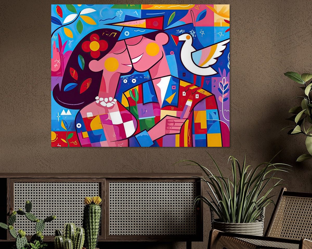 Voorbeeld van het werk in een kamer