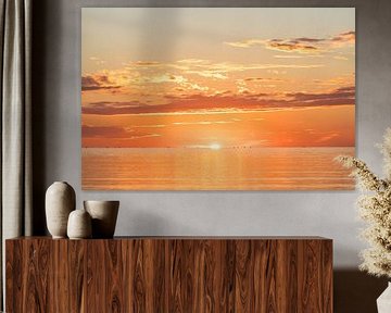 Sonnenuntergang an der spanischen Küste von Peter Haastrecht, van