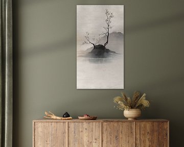 ZEN ART Drieluik (deel 3): Mistig Japans landschap van Studio Pieternel