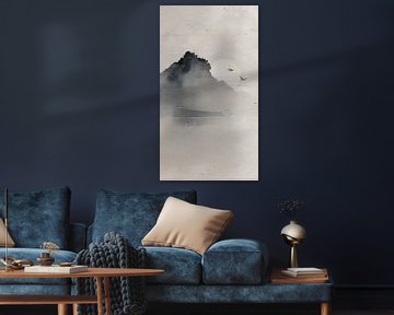ZEN ART Drieluik (deel 1): Mistig Japans landschap van Studio Pieternel
