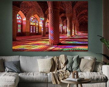 De Nasir al Molk moskee in Iran van Niels Tichelaar