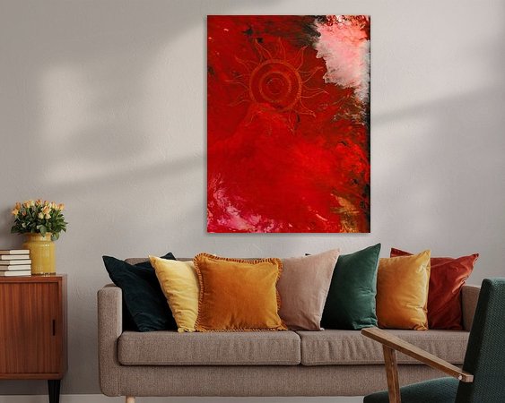 Voorbeeld van het werk in een kamer