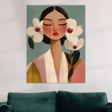 Modern portrait "Thankful" by Carla Van Iersel