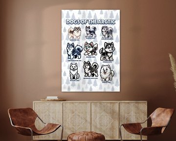 Honden van de Noordpool - Arctische hondenrassen van Pixelbull Design
