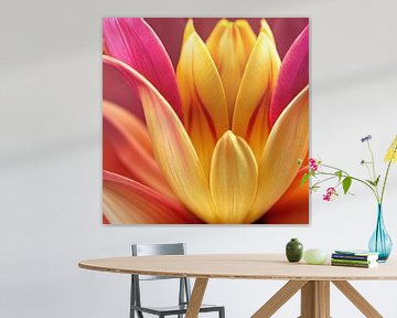 Macro Indiase tulpenbloem van Chromatic Fusion Studio