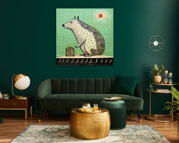 Groene Capibara in Volkskunst