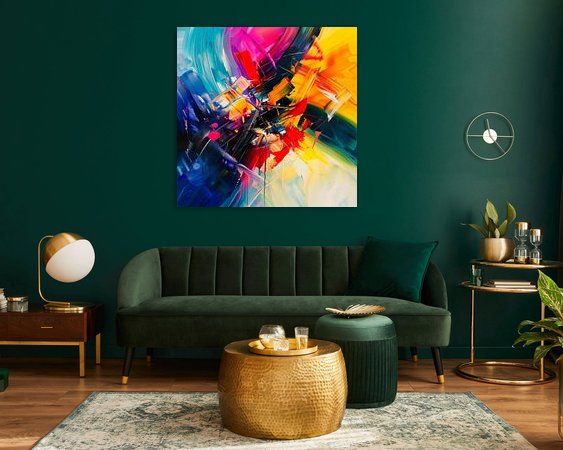 Voorbeeld van het werk in een kamer