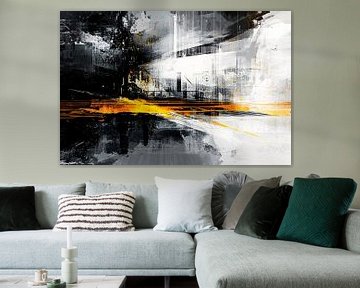Abstract stadsmotief met contrast van Art & Soul Creations