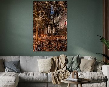 De Haarlemse Grote of Sint-Bavokerk in de avond van Jeroen de Jongh Fotografie
