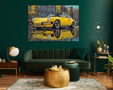 Der klassische Porsche 911 Carrera mit Stadtbild von MIROKKU