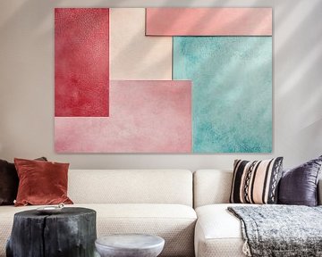 Roze Blauw | Overlappende Roze en Blauwe Vormen van Modern Collection