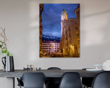 Innsbruck - Blick auf die Altstadt bei Nacht